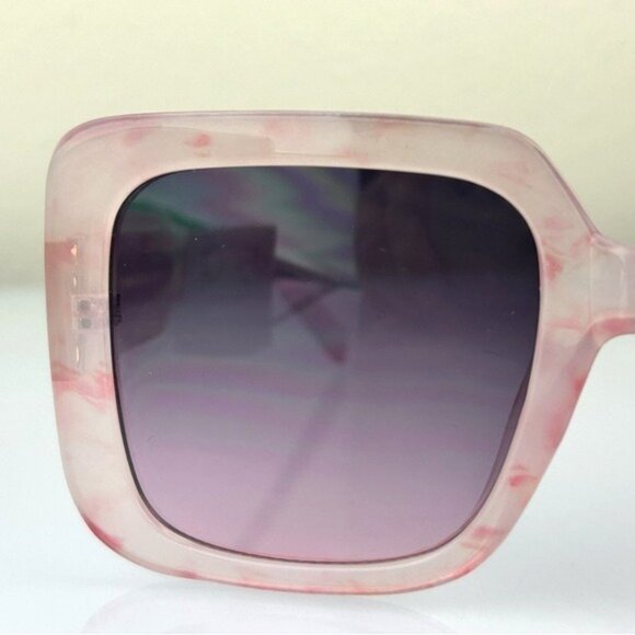 Bob Mackie Pink Square Frame Sunglasses Translucent main image 11